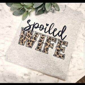 Spoiled wife shirt cheetah print cute popular trending